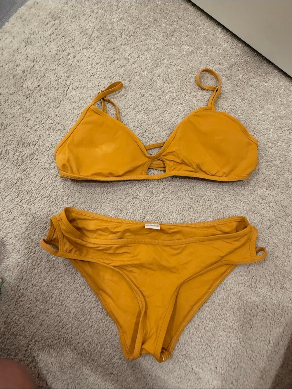 l*space Mustard Yellow Cutout Bikini Set